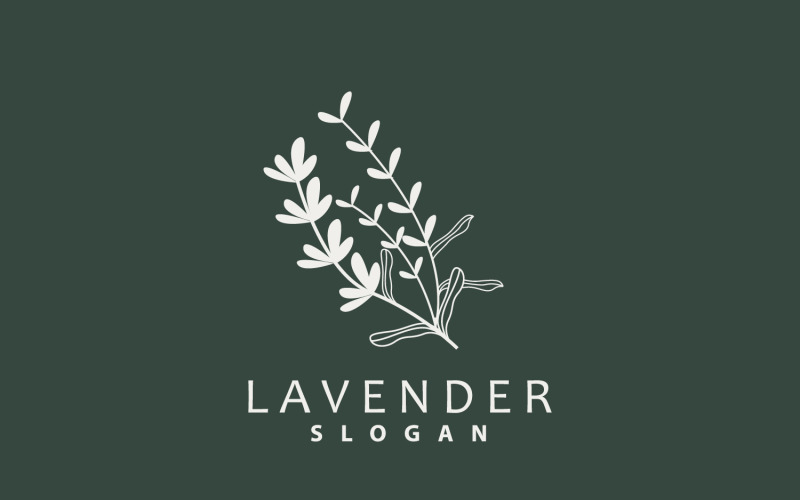 Lavender Logo Elegant Purple Flower Plant V1 Logo Template
