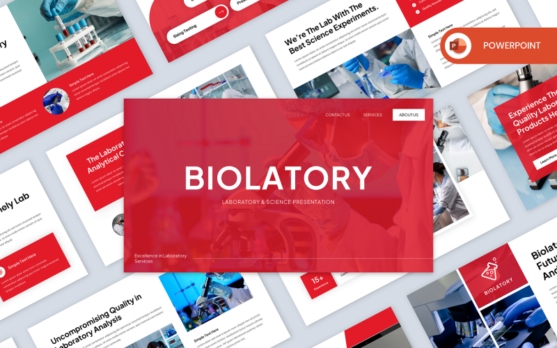 Biolatory - Labolatory & Science Research PowerPoint PowerPoint Template
