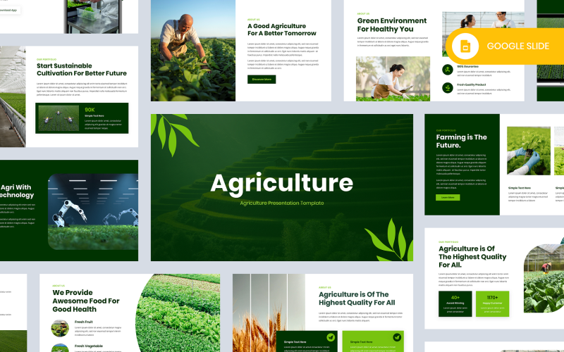 Green Agriculture Google Slide Template