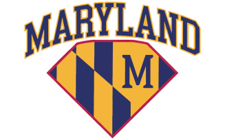 A Maryland logo art with the text Maryland