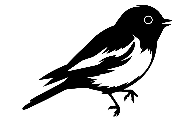 Bird silhouette vector art illustration image Illustration
