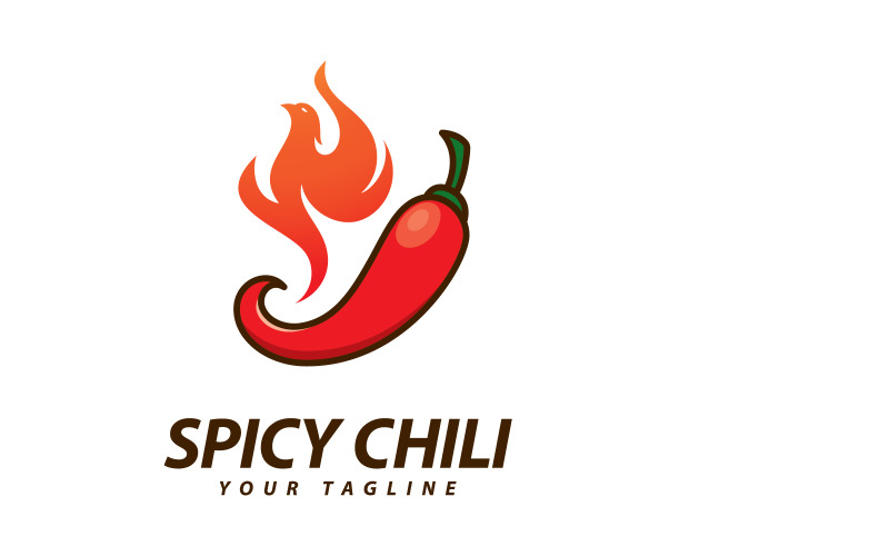 Chili logo vector Spicy food symbol template V1 Logo Template