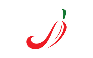 Chili logo vector Spicy food symbol template V4