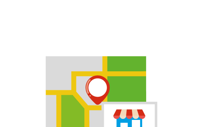 Geofencing Local Search Marketing. Vector Graphic