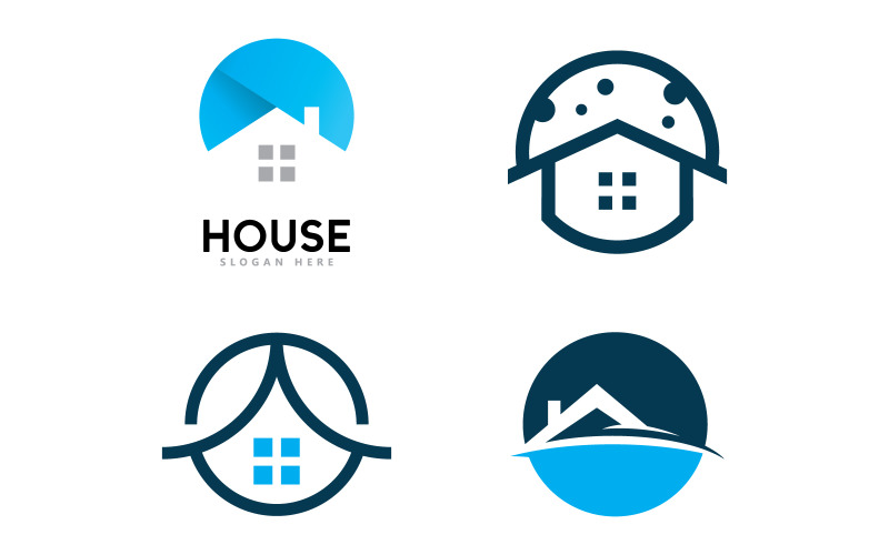 House And Apartment Logo vector illustration V13 Logo Template
