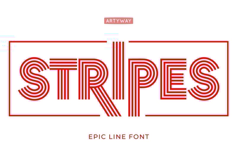 Striped Headline and Logo Letters Font