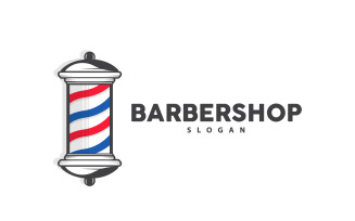 Barbershop Logo Scissors Vector Retro Vintage V10