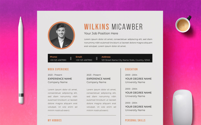 Clean And Modern Minimalist Resume Resume Template