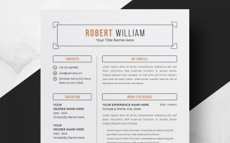Clean Resume Template Layout
