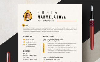 Creative And Simple Resume Design