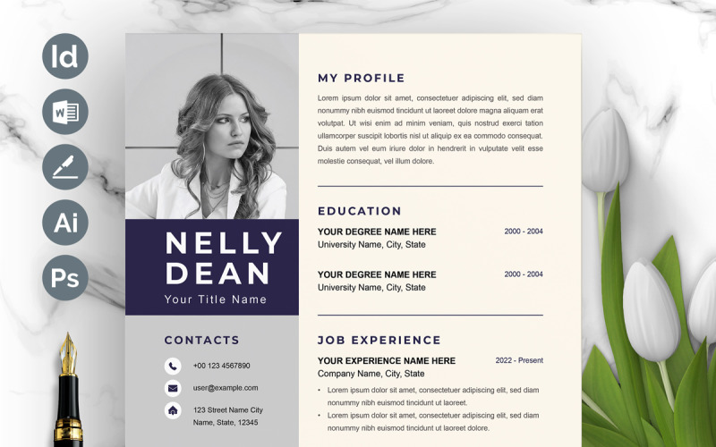 Unique Creative Resume Template Layout