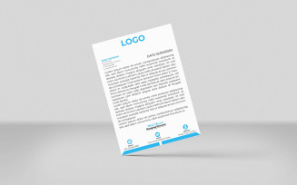 Clean and modern business letterhead template New