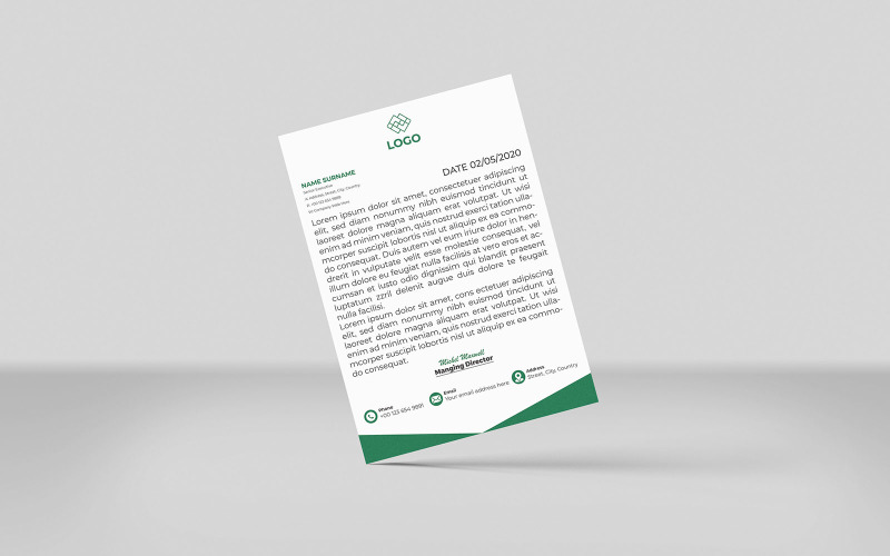 Letterhead Design, Creative Letterhead, Modern Letterhead, Stylish Corporate Identity