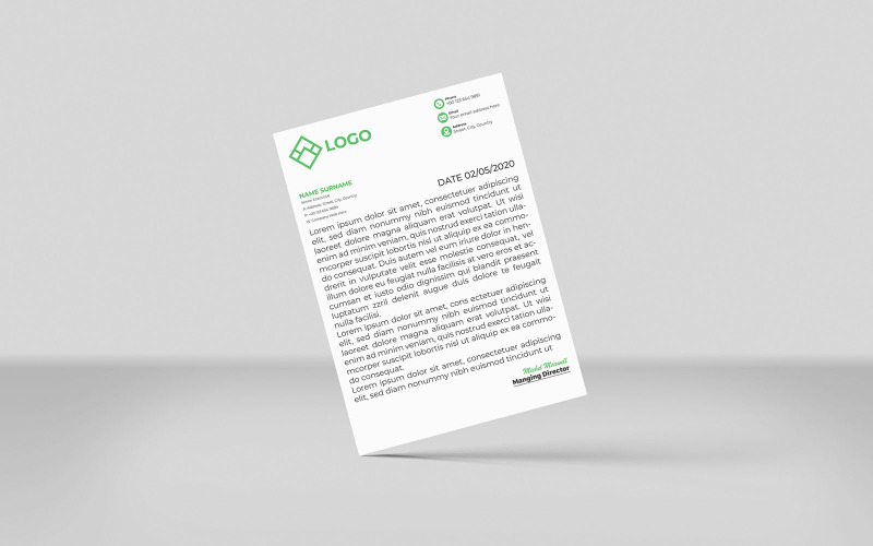 Modern company letterhead Design Creative Corporate Identity