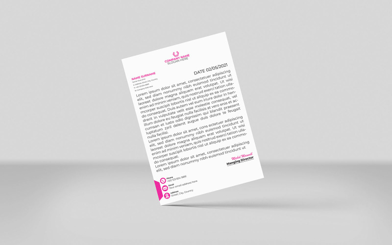Professional Corporate Letterhead Template Simple Creative Design Corporate Identity