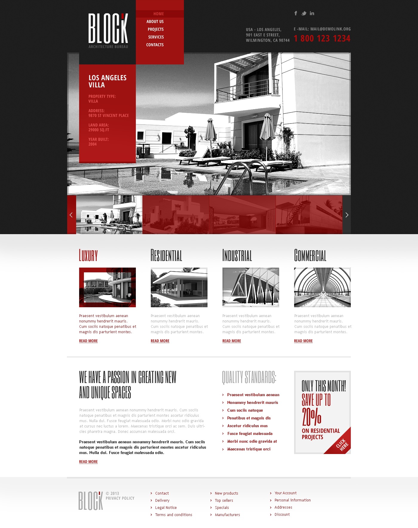 Architecture Responsive Website Template #44914 by WT - Website Templates