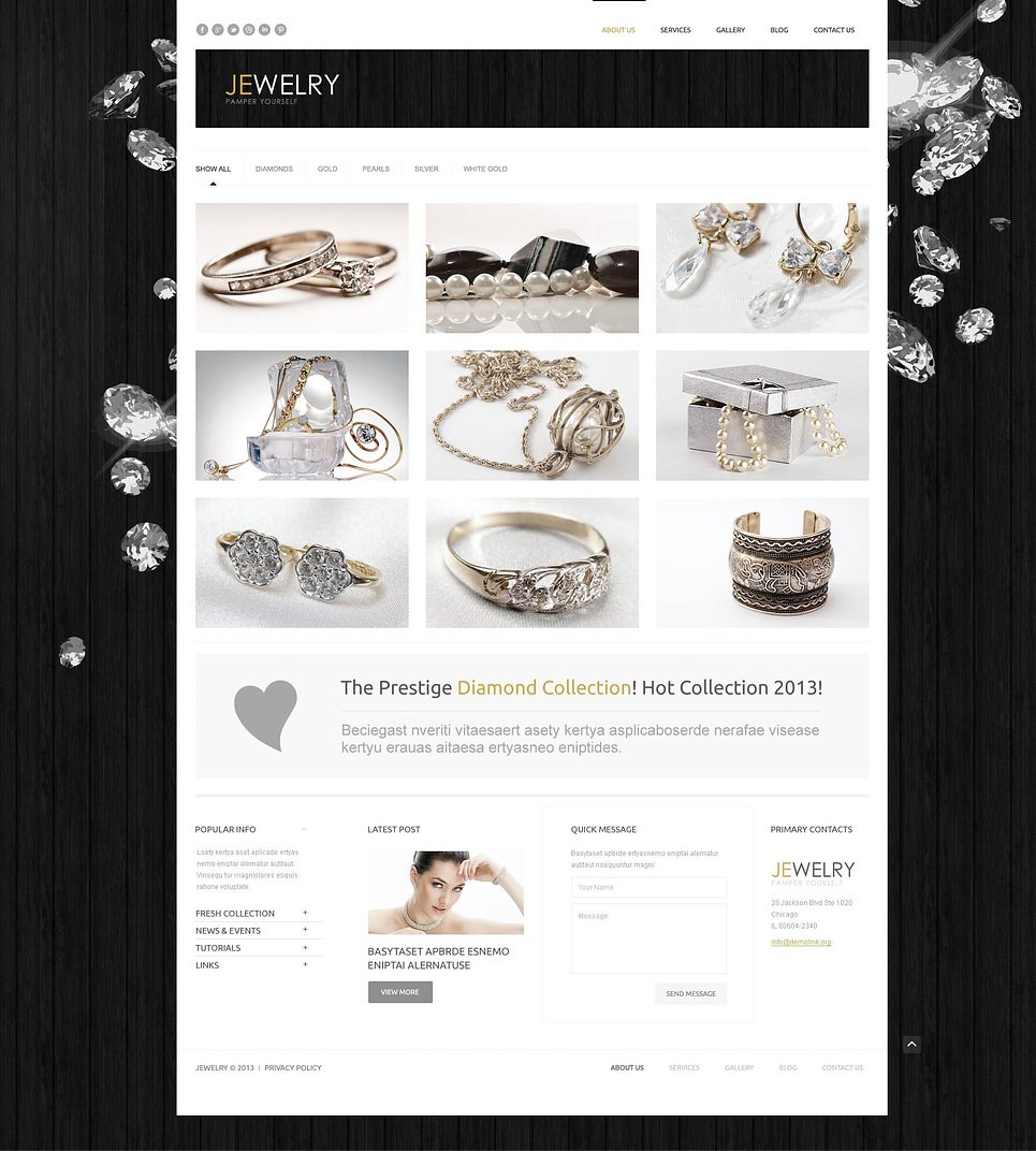 Jewelry Responsive WordPress Theme New Screenshots BIG