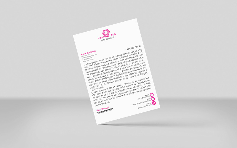 Corporate Letterhead Modern Letterhead Template Corporate Identity