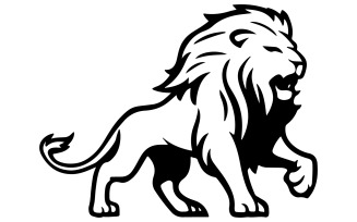 Lion Vector Black Silhouette Design