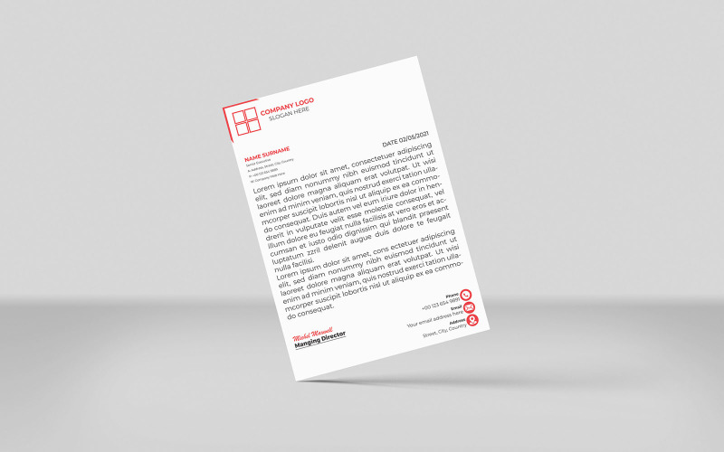 Corporate business letterhead modern letterhead Corporate Identity