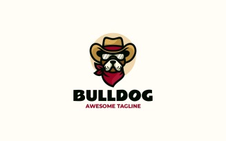 Bulldog Mascot Cartoon Logo 3