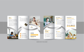 Kids school admission trifold brochure or International school trifold brochure design layout