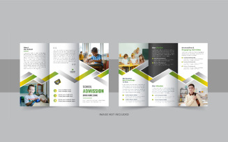Kids school admission trifold brochure or International school trifold brochure design template