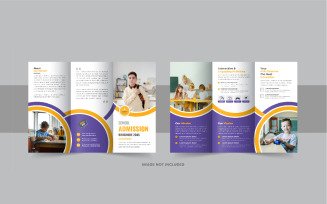 Kids school admission trifold brochure or International school trifold brochure design