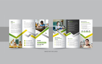 Kids school admission trifold brochure or International school trifold brochure template layout