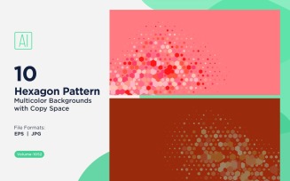 Colorful Hexagon of Various Sizes Versatile Pattern Background 1052
