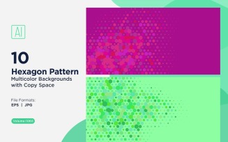Colorful Hexagon of Various Sizes Versatile Pattern Background 1060