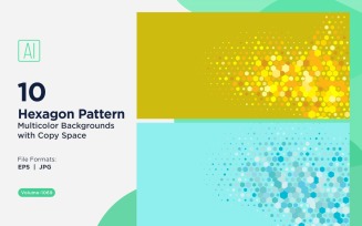 Colorful Hexagon of Various Sizes Versatile Pattern Background 1069