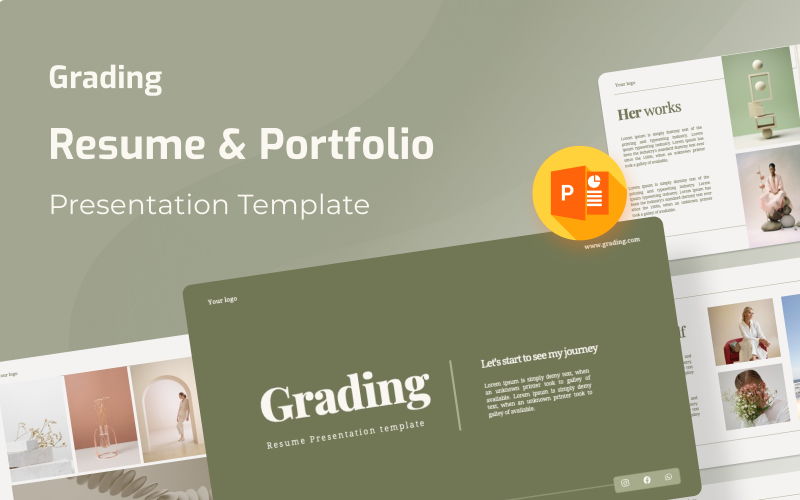 Grading - Resume and Portfolio PowerPoint Template