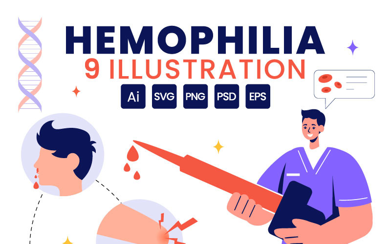 9 Hemophilia Disease Illustration
