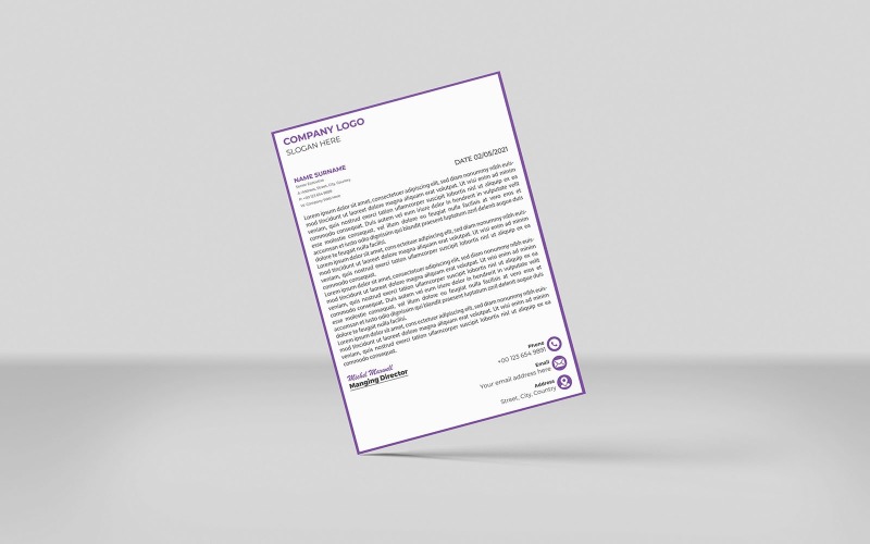 Creative Letterhead Minimalist Letterhead New Design Corporate Identity