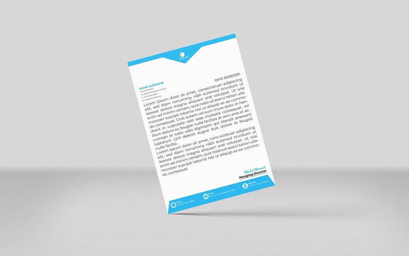 Letterhead, Professional Letterhead, Creative Letterhead, Stylish Letterhead Corporate Identity