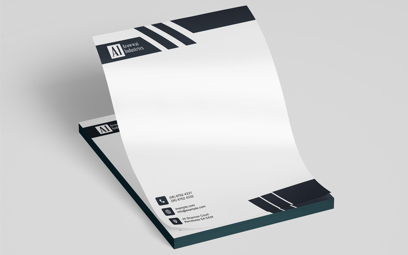 Creative Minimalist Letterhead Template for Business and Personal Use Corporate Identity