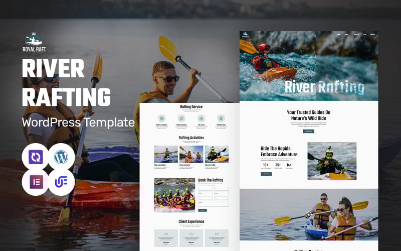 Raftting - River Rafting And Outdoor Adventure Sports WordPress Elementor Theme WordPress Theme