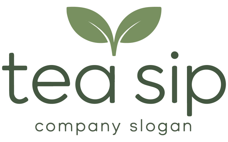 A logo with brand name Tea Illustration