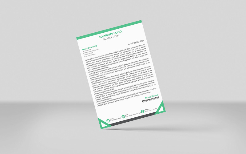 Creative Letterhead, Stylish Letterhead Design Corporate Identity