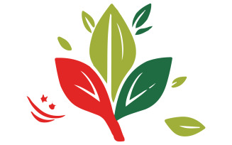 Leaf logo silhouette art illustration