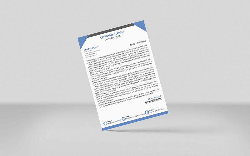 Minimalist Letterhead New Clean Letterhead Design Corporate Identity