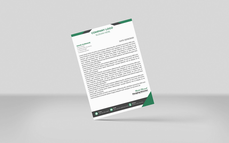 Modern Letterhead Pad Letterhead Template Design Corporate Identity