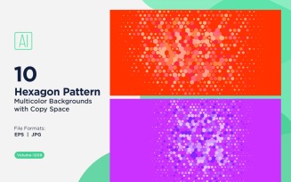 Colorful Hexagon of Various Sizes Versatile Pattern Background 1208