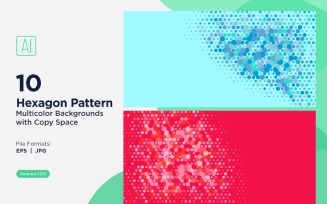 Colorful Hexagon of Various Sizes Versatile Pattern Background 1212