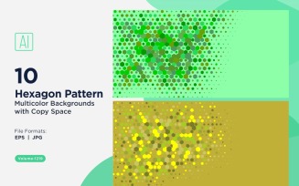 Colorful Hexagon of Various Sizes Versatile Pattern Background 1219