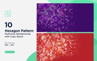 Colorful Hexagon of Various Sizes Versatile Pattern Background 1232