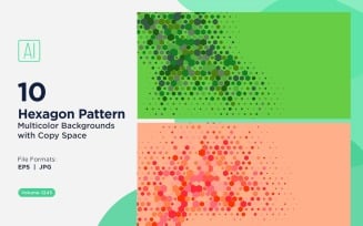 Colorful Hexagon of Various Sizes Versatile Pattern Background 1245