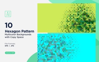 Colorful Hexagon of Various Sizes Versatile Pattern Background 1255