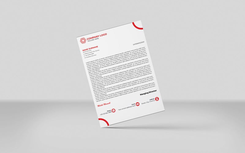 Letterhead Design, Unique Letterhead, Creative Letterhead Design Corporate Identity
